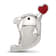 Sterling Silver Enamel Dolphin Blowing Heart Bead