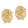 14k Yellow Gold Textured 13.5mm Sand Dollar Stud Earrings