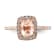 14K Rose Gold Morganite Diamond Halo Engagement Ring 1.55ctw