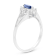 0.40ctw Sapphire and Diamond Ring in 14k White Gold