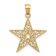 14k Yellow Gold Filigree Textured Star Pendant