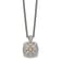 Sterling Silver Antiqued with 14K Accent Diamond Necklace