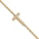 14k Yellow Gold Diamond Sideways Letter T Bracelet