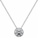 White Cubic Zirconia 14k White Gold Pendant With Chain 1.50ctw