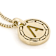 Cardano Initial A Pendant Necklace In 18K Gold Over Bronze