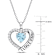 1.88ctw Sky Blue and White Topaz Heart "I love You" Heart
Pendant with Chain in Sterling Silver