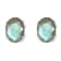 8x6mm Oval Labradorite Rhodium Over Sterling Silver Stud Earrings