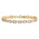 14K Two-tone Gold Diamond-Cut 5mm Fancy Link Bracelet