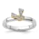 14K Yellow Gold Over Sterling Silver Stackable Expressions Butterfly
Diamond Ring 0.066ctw