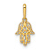 14k Yellow Gold Children's Textured Hamsa Pendant
