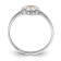 Rhodium Over Sterling Silver White and Yellow Enameled Daisy Children's Ring