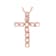 Morganite Cross Pendant Necklace In 18K Rose Gold Over Sterling Silver 2.06ctw