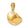 14k Yellow Gold Textured Football Profile Pendant