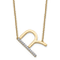 14k Yellow Gold and Rhodium Over 14k Yellow Gold Sideways Diamond
Initial R Pendant 18 Inch Necklace