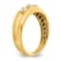 14K Yellow Gold 3-Stone Diamond Men's Ring 0.38ctw