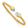 14k Two-tone Gold Diamond-Cut Fancy Spiral Cuff Bracelet