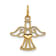 14k Yellow Gold Polished Small Angel with Heart Pendant