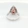 6.65 Cts Rhodochrosite and 0.45 Cts White Diamond Ring in 14K WG