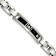 Stainless Steel Black Ion Plated DAD 8.75-inch Bracelet and 24-inch
Necklace Set