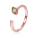 Peridot 14K Rose Gold Over Sterling Silver Marquise Solitaire Open
Design Ring, 0.25ct