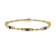 14k Yellow Gold and Rhodium Over 14k Yellow Gold Diamond and Ruby Bracelet