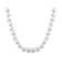 10-10.5mm White Cultured Freshwater Pearl 14k White Gold Strand Necklace