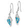 Rhodium Over Sterling Silver Lab Created Opal Seashell Dangle Earrings