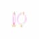14K Yellow Gold Over Sterling Silver Acrylic Mini Butterfly Charm Hoop
Earrings in Pink