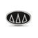 Sterling Silver LogoArt Delta Delta Delta Oval Greek Letters Bead