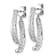 Rhodium Over 14K White Gold Lab Grown Diamond Front and Back Post Dangle Earrings