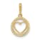 14K Yellow Gold Cubic Zirconia Heart Pendant