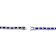 Sapphire Color CZ Tennis Bracelet In White Rhodium Over Brass