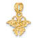 10K Yellow Gold Textured Mini Butterfly Charm