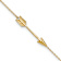 10k Yellow Gold Polished and Textured Arrow Charm Cable Link Anklet