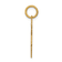 14k Yellow Gold Satin Girl with Bow on Left Charm