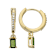 Green Tourmaline And Zircon Dangle Earrings In 18K Gold Over Sterling
Silver 0.68ctw