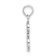 Rhodium Over 14k White Gold Polished Script Letter E Initial Pendant
