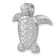 Rhodium Over Sterling Silver Polished and Textured Turtle Chain Slide Pendant