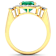 2.8ctw Green Emerald and Diamond 14K Yellow Gold Halo Ring