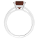 10x8mm Oval Garnet Rhodium Over Sterling Silver Ring