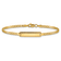 14k Yellow Gold Curb Link Diamond-Cut ID Bracelet