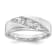 Rhodium Over 14K Gold Lab Grown Diamond SI1/SI2, G H I, Men's 3-stone Band