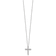 10K White Gold Lab Grown Diamond VS/SI GH, Cross Chain SIide Pendant
with chain Necklace