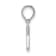 Sterling Silver Polished Block Initial -K- Pendant