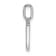 14K White Gold Diamond Letter U Initial Pendant