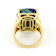 Multi-Color Blended Turquoise Statement Ring In 18K Gold Over Sterling Silver