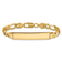 14k Yellow Gold Diamond-Cut Figaro Link ID Bracelet