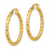 14k Yellow Gold 1 1/4" Polished Twisted Hoop Earrings