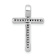 Rhodium Over 14k White Gold Diamond Cross Chain Slide Pendant