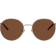 Gucci Silver Tone Frame / Brown Lens Round Sunglasses